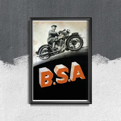 Produktbild von Poster - Canvas - Leinwand - 21 cm x 29,7 cm - Fotoposter - Leinwandkunst - B. S. und Motorräder