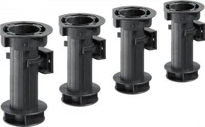 Produktbild von Hettich Sockelverstellfuß-Set Kunststoff 25 x 150-170 mm schwarz