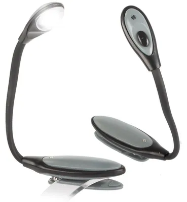 Produktbild von Verk 01682: Praktische LED-Tischlampe mit Clip, schwarz-grau