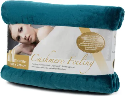 Produktbild von Gözze Premium Cashmere-Feeling Decke petrol 180x220 cm