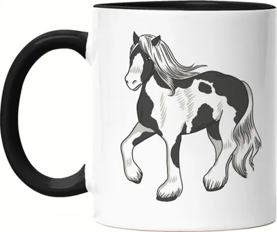 Produktbild von Pferd Tasse Schwarz Hengst Weihnachten Pferde Reiten Hobbie Pferdeflüsterer Ausritt Pferdeliebhaber Reiterin