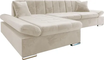 Produktbild von MIRJAN24 Ecksofa Malwi Premium, Polsterecke, L-Form Schlafsofa, Eckcouch mit Bettkasten (Farbe: Piano 02, Seite: Links)