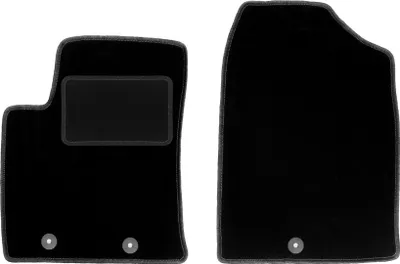 Zdjęcie produktu dla Wielganizator dywaniki welurowe LUX przednie do Hyundai i10 II hatchback (2013-) - czarne dywaniki samochodowe BASIC komplet (2 szt.)