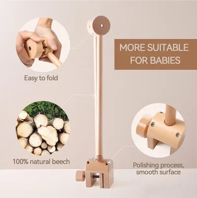 Mobile Halter für Babybett - Holzspielzeughalter
