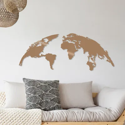 Immagine prodotto di Wallity, World- TNL1616, rame, altre decorazioni per la casa, 150 x 59 cm, 100% metallo (spessore: 1