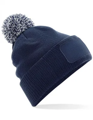 Immagine prodotto di Beechfield B443 | Berretto Snowstar® Patch da donna - Colore: French Navy/Grigio chiaro - Taglia: Unica