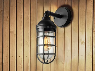 Produktbild von LED Außenwandleuchte Aluminium Schwarz, Terrassenbeleuchtung für Hauswand Balkon