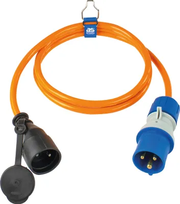 Image de Câble adaptateur as-Schwabe CEE, 1,5 m, fiche NF française, 230 V, 16 A, 3 pôles