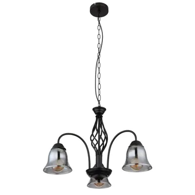 Produktbild von Pendelleuchte, Metall, Schwarz-matt, Glas Rauchfarbe, D 55,5 cm