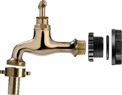Image de Adaptateur pour robinet de réservoir - Raccord de vanne - Filetage 1,9 cm - Pour fûts et conteneurs - Pour robinet de réservoir et vanne