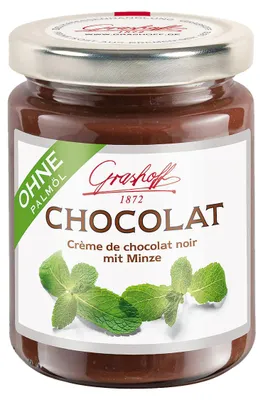 Zdjęcie produktu dla Grashoff krem z ciemnej czekolady z aromatyczną miętą 250g
