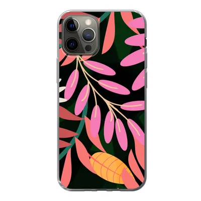 Produktbild von MuchoWow® Handyhülle Schutzhülle Hülle für iPhone 12 Pro Tropisch - Blumen - Muster Silikon Softcase Handy Hülle - Abdeckung
