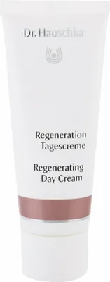 A white tube of Dr. Hauschka Regenerating Day Cream.