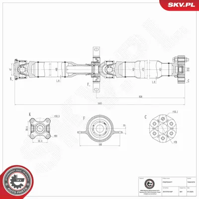 Obrázek produktu pro wał napędowy BMW 3,26107531307