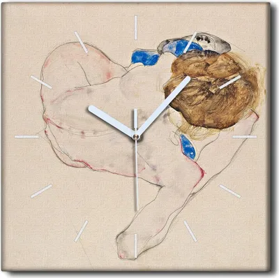 Produktbild von Coloray Uhr auf Leinwand 30x30 cm Wand Uhr Dekoration Wohnzimmer Segeltuch weiße Zeiger -Kunstkunststrümpfe.