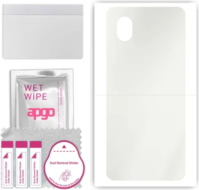 Produktbild von apgo Rückseite Schutzfolie, Matt, kompatibel mit Alcatel 1 (2022), Hinten Hydrogel-Displayschutzfolie mit Positionierhilfe, kratzfest, einfache Montage