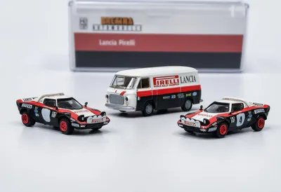 Produktbild von Satz von Lancia Stratos und Fiat 238 - Lancia Rally Team 1974 - Brekina 1:87