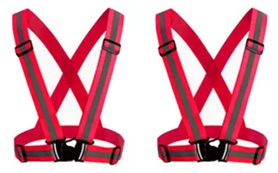 Produktbild von Reflektorweste 2er Set für Laufen, Radfahren, Outdoor | Einheitsgröße | Hohe Sichtbarkeit