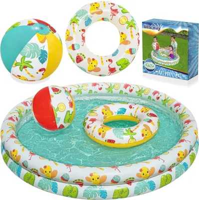 Image de Bestway kit pataugeoire "Clownfish", 122x20 cm - rond - 137 l ; 51124