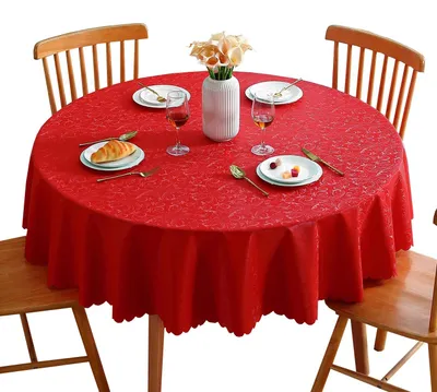 Tafelkleid, PVC, wasserdicht, 118x118 cm, rot, quadratisch