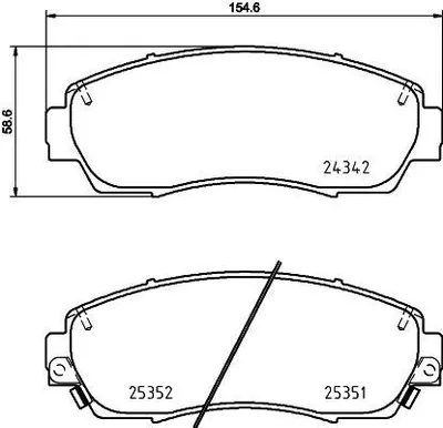 Produktbild von HELLA Bremsbeläge Satz Vorne Bremsklötze für HONDA CR-V III (RE) 8DB 355 019-761