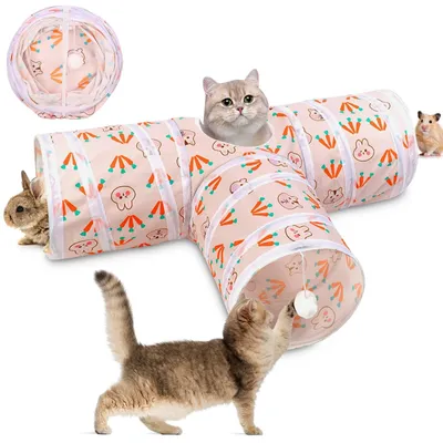 Produktbild von Faltbarer Spieltunnel für Katzen, Hunde und Kaninchen