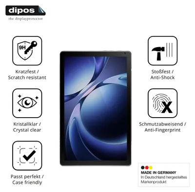 Produktbild von 2x Schutzfolie für Laptok KB1004L - Anti-Shock 9H Folie dipos Glass Kunststoffglas
