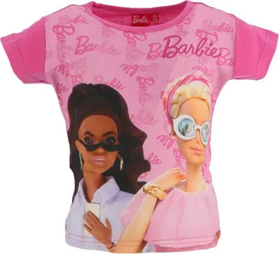 Produktbild von Barbie T-Shirt für Kinder mit Print Kurzarm-Shirt für Mädchen 5 Jahre Pink