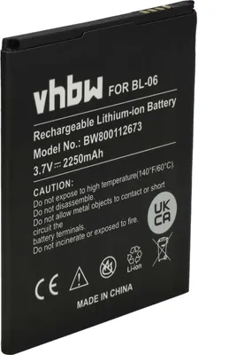Produktbild von vhbw Akku Ersatz für BL-06 für Handy Smartphone Telefon (2250 mAh, 3,7 V, Li-Ion)