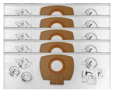 Image de Lot de 5 sacs en tissu pour aspirateurs MAKITA P-72899