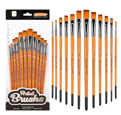 Produktbild von Künstlerpinsel-Set Art 12-teilig – Flachpinsel