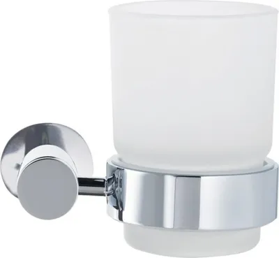 Produktbild von Duravit Glashalter D-Code 11,5x10,2cm, Gl. we. ma, Gl. re, chrom