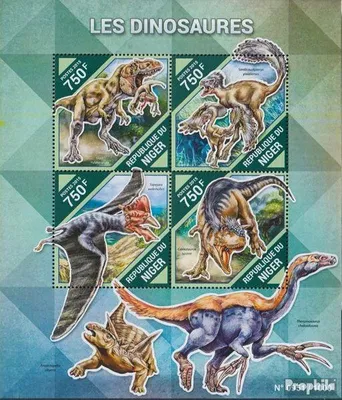 Produktbild von Briefmarken Niger 2015 Mi 3877-3880 Kleinbogen (kompl. Ausg.) postfrisch Dinosaurier