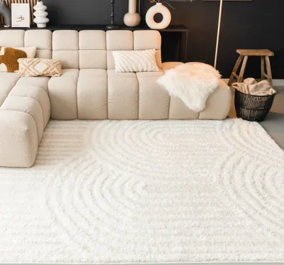 Produktbild von Teppich Skandinavisch - Lova Arches Creme - 160x230 cm - Klassik, Industrielle, Modern, Skandinavisch - Wohnzimmer, Esszimmer, Kinderzimmer, Schlafzimmer - FRAAI | Home & Living