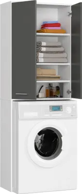 Obrázek produktu pro Vestavná skříňka na pračku se dvěma dvířky, 64 × 30 × 180 cm