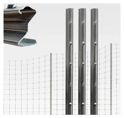 Produktbild von 30 Stück Z-Profil Zaunpfosten 230 cm feuerverzinkt Zaunpfähle 1,5 mm Stärke mit gestanzten Haken