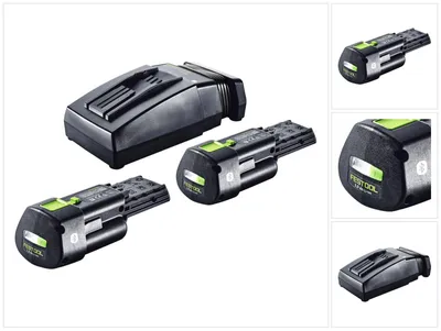 Immagine prodotto di Set energia Festool 2x BP 18 Li 3,0 Ergo I batteria 18 V 3,0 Ah / 3000 mAh Li-Ion ( 2x 577704 ) + caricatore TCL 6 ( 201135 )