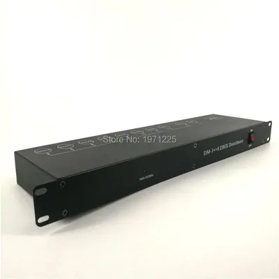 Produktbild von DMX512 Bühnenbeleuchtung - Signalcontroller DMX Splitter - 8-fach DMX Verteiler - 15 W - 90–240 V AC - EU-Stecker - Für Moving Heads und PAR Scheinwerfer