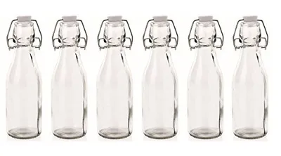Produktbild von Glasflasche mit Bügelverschluss 250 ml 6 Stück Likörflasche Bügelflasche Glas