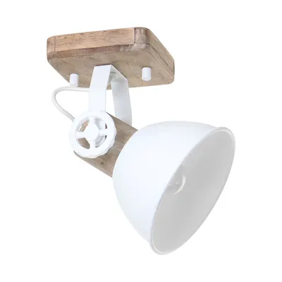 Immagine prodotto di Mexlite - faretto - Gearwood - legno - metallo legno di gomma - faretto a superficie - E27 - 7968W