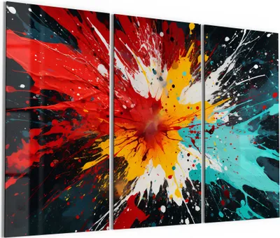 Produktbild von DEQORI Glasbild Echtglas 3x50x100 cm 'Brillante Galaxie' Wandbilder XXL groß