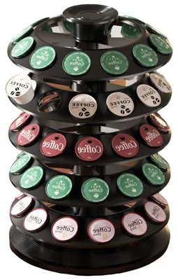 Kapselhalter für Nespresso Vertuo, 60 Kapseln, drehbar, Schwarz