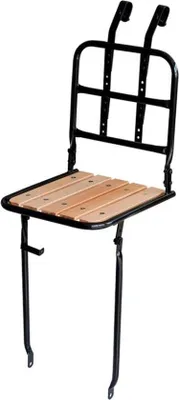 Zdjęcie produktu dla Przedni bagażnik 30 x 30 cm z drewna dębowego do rowerów 26–28 cali