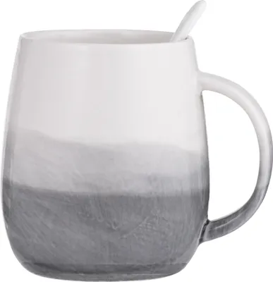 Produktbild von Ladelle 60828, Einzelbild, 0,38 l, Grau, Weiß, Porzellan, Becher, Universal