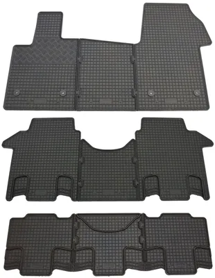 Rigum Gummi Fußmatten Set für VW T7 Multivan, Mod. Bj. 2022-, schwarz