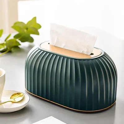Produktbild von Famanu Tissuebox Dekorative Organizer mit Deckel - Blau
