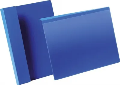 Produktbild von DURABLE Kennzeichnungstasche, mit Falz, blau/transparent, 297x210mm (A4), 50/VE