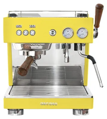 Produktbild von Ascaso Baby T Plus Siebträgermaschine Gelb mit PID, Rotationspumpe und 2L Wassertank