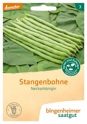 Obrázek produktu pro Bingenheimer Saatgut Stangenbohne Neckarkönigin 1 Stück