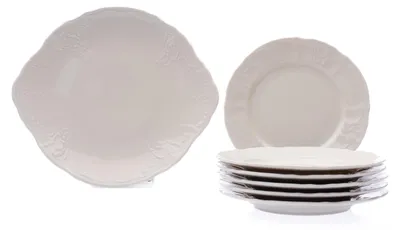 Image de Thun 1794 Bernadotte, service à gâteaux, 7 p., ivoire, porcelaine Thun